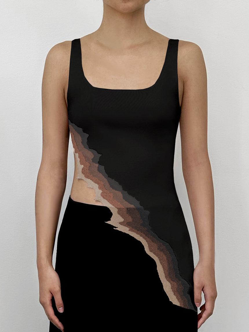FLAME TANK TOP - BLACK