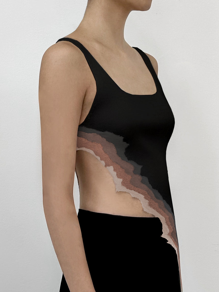 FLAME TANK TOP - BLACK