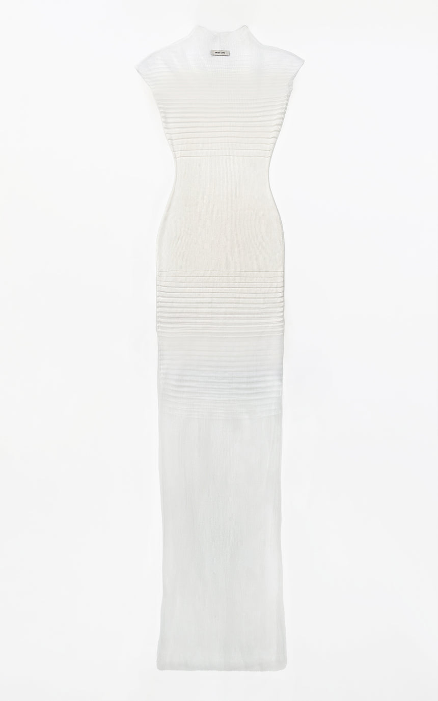 CENSOR KNIT DRESS - SNOW
