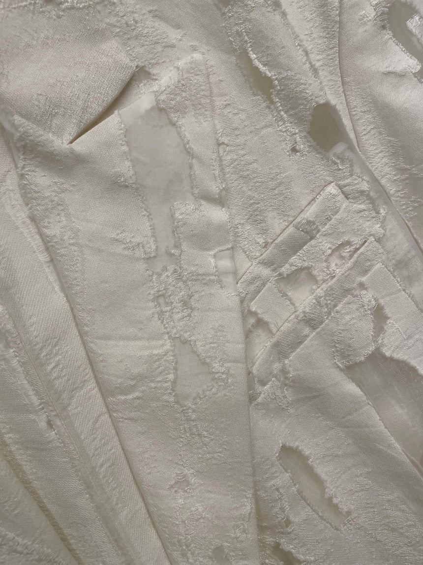 TORN BLAZER - IVORY