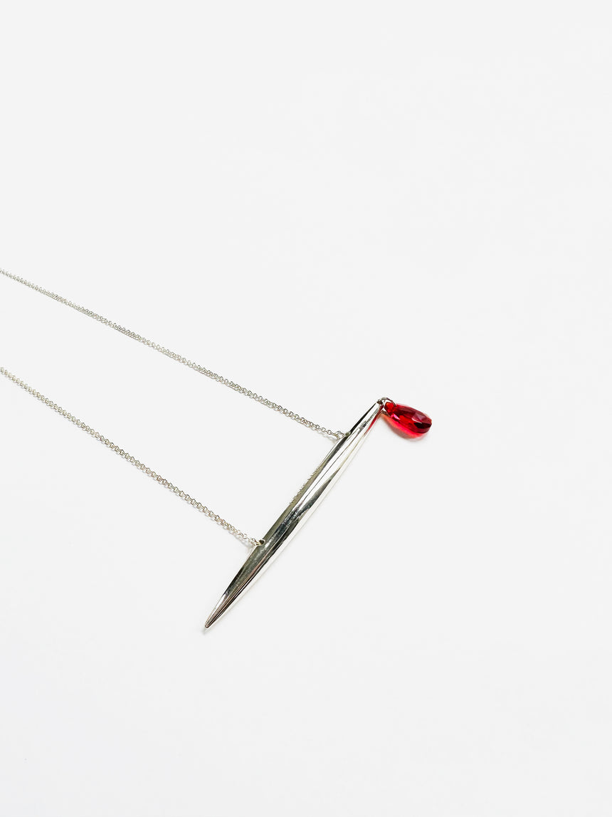 NEEDLE PRICK RUBY NECKLACE