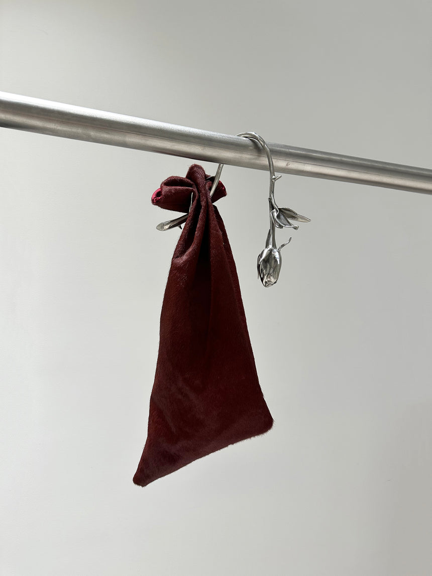 WILTED ROSE BAG - BURGUNDY