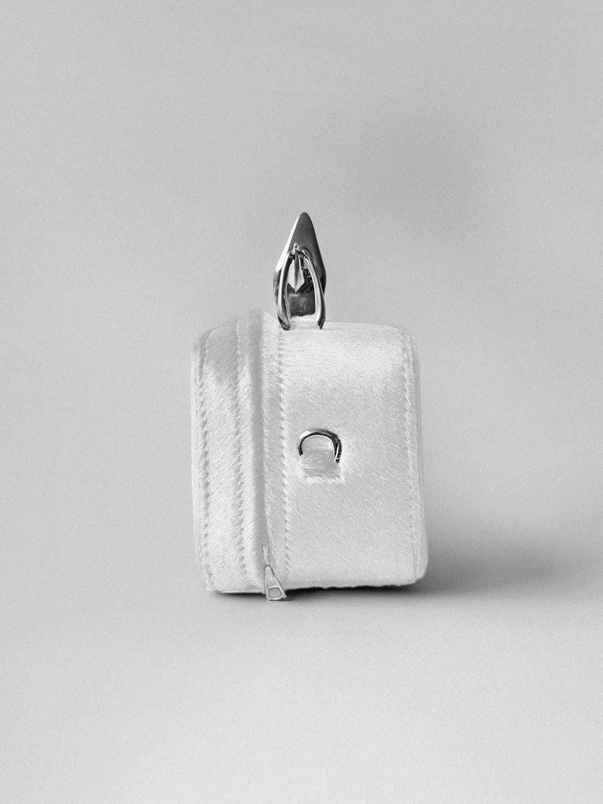 (SS26 PRE-ORDER) KNIFE BAG - WHITE PONYHAIR