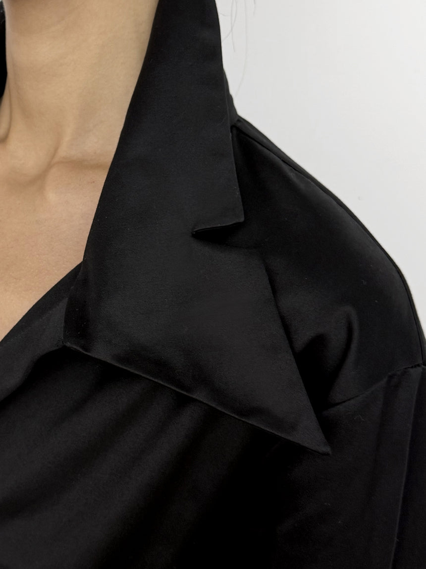 (SS26 PRE-ORDER) KNIFE SHEATH TAILORED SHIRT- BLACK