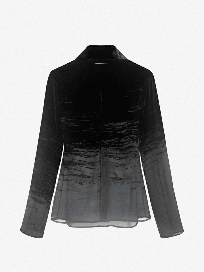 (SS26 PRE-ORDER) GLITCH TAILORED SHIRT - BLACK