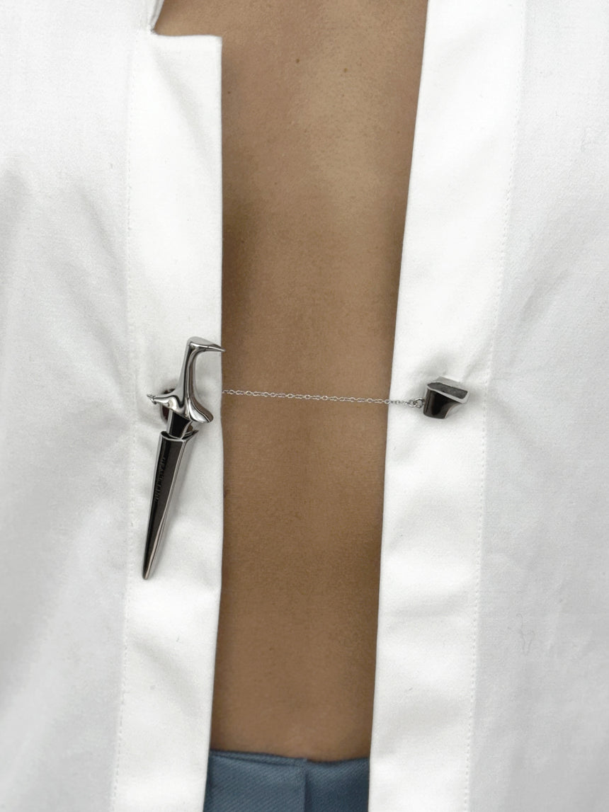 (SS26 PRE-ORDER) KNIFE SHEATH TAILORED SHIRT- WHITE
