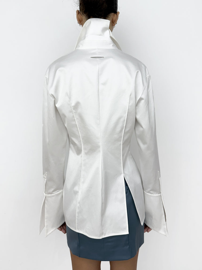 (SS26 PRE-ORDER) KNIFE SHEATH TAILORED SHIRT- WHITE