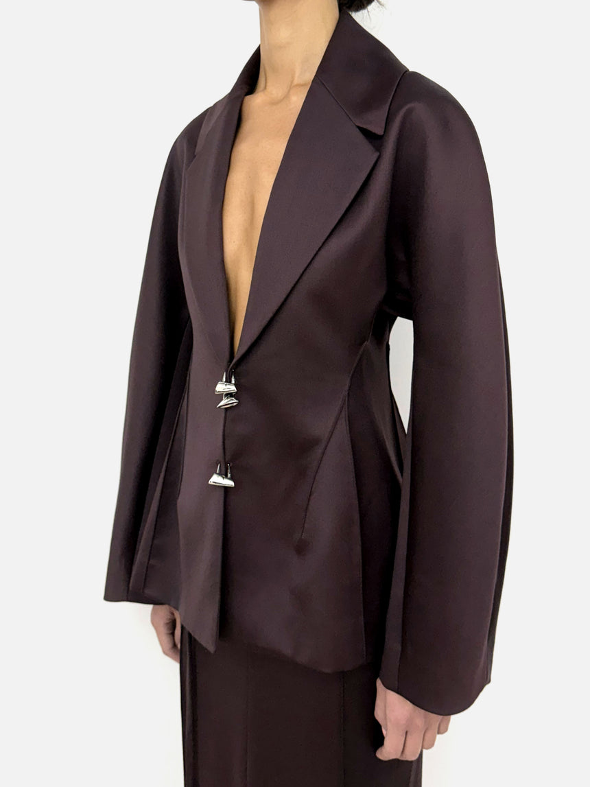 (SS26 PRE-0RDER) PADLOCKS BLAZER - BURGUNDY
