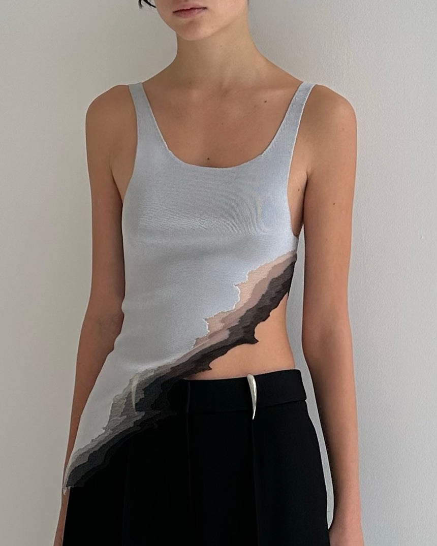 BURNT TANK TOP - GREY