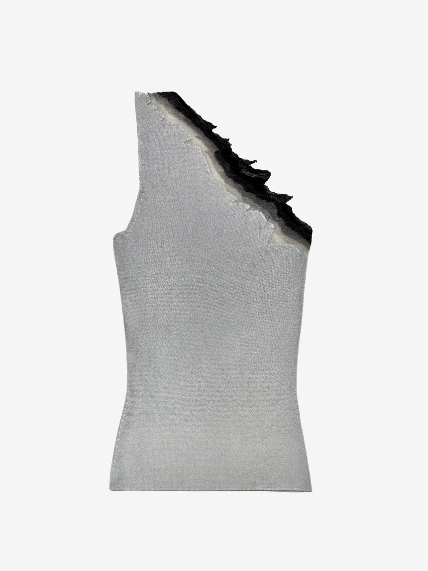 FLAME ONE SHOULDER TOP - ASH