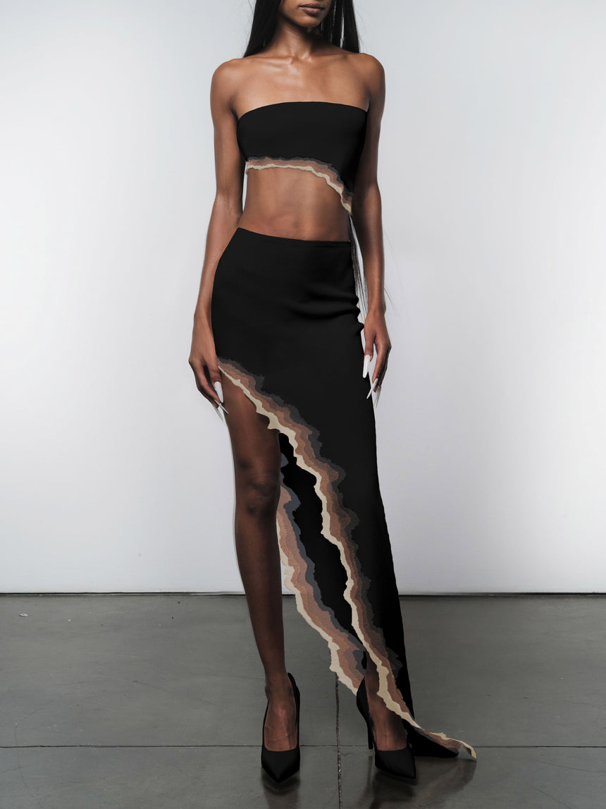 FLAME TUBE TOP - BLACK