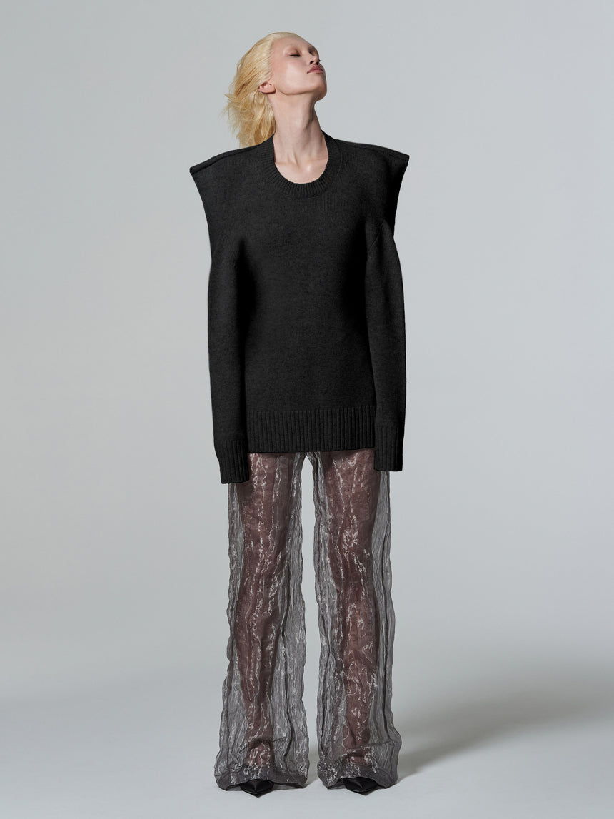 SQUARE SWEATER - BLACK