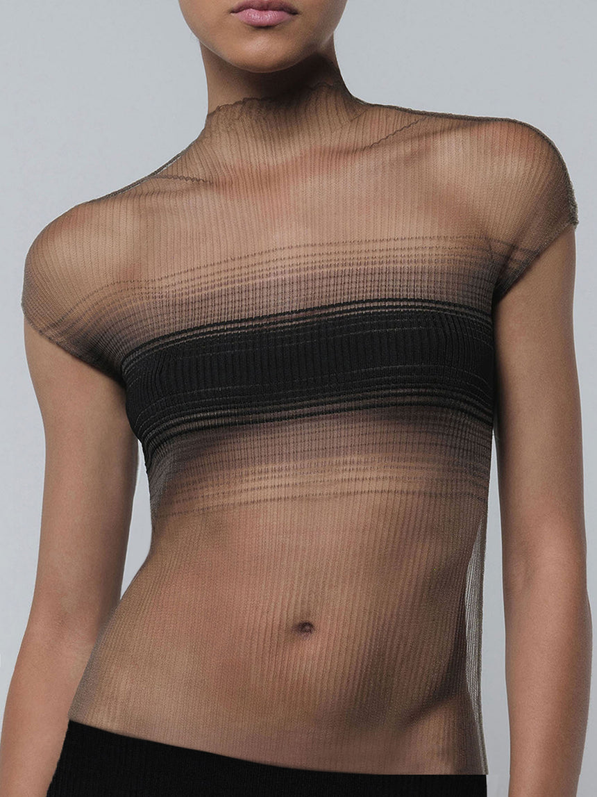 EVANESCENT CENSOR TOP - FUMÉ