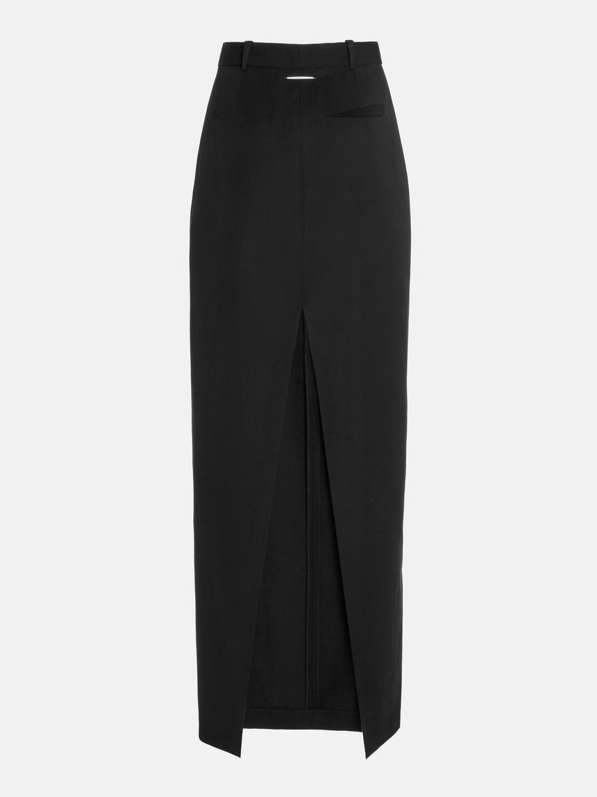 CLAW TAILORED PILLAR SKIRT - BLACK