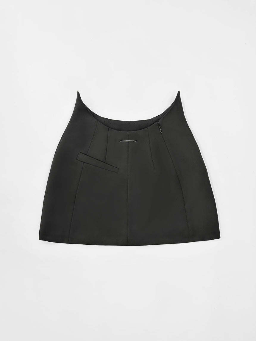 HIGH-WAISTED CRESCENT MINI SKIRT