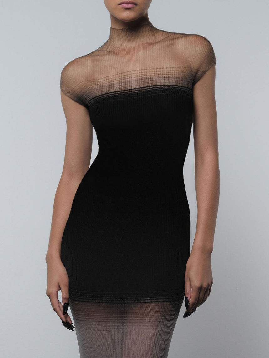 CENSOR KNIT DRESS - FUMÉ