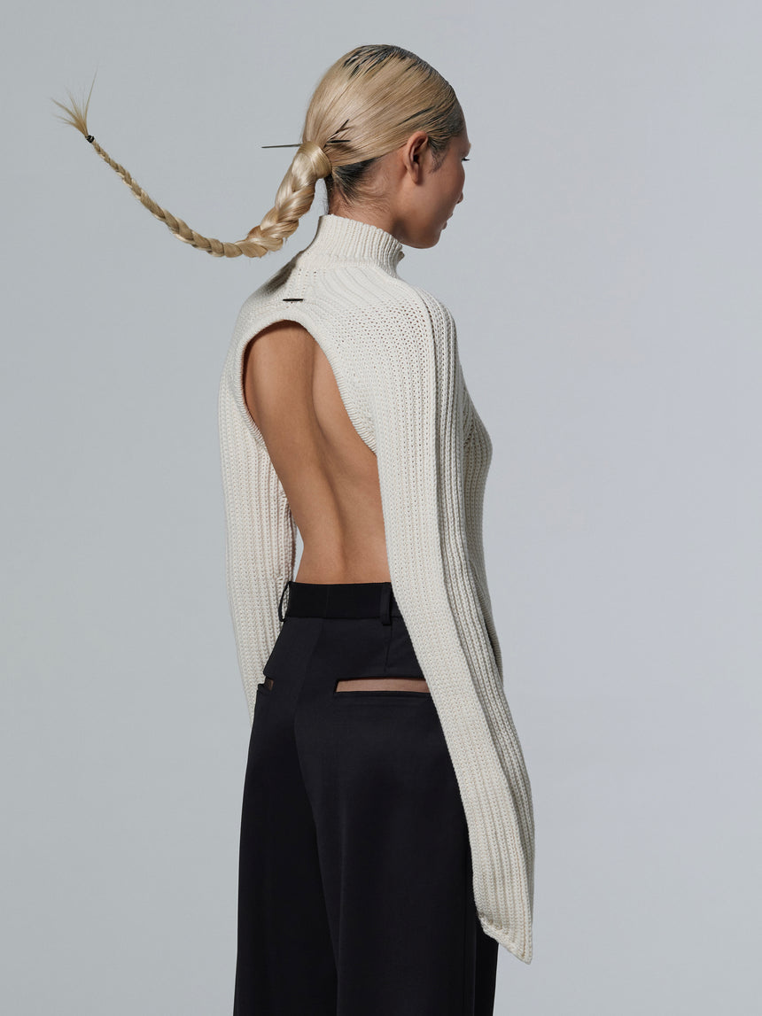 OPEN BACK SWEATER