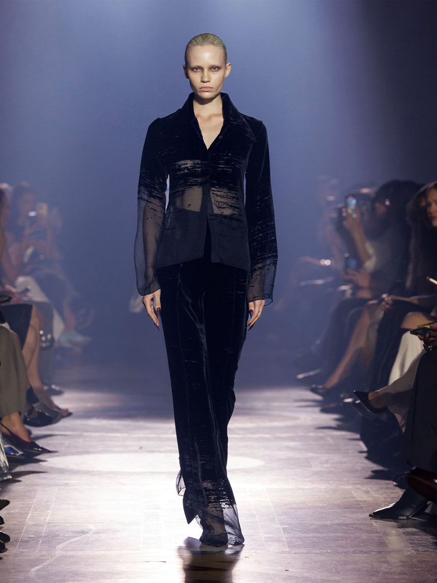 (SS26 PRE-ORDER) GLITCH TAILORED SHIRT - BLACK