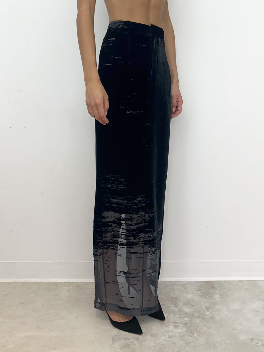 (SS26 PRE-ORDER) GLITCH TAILORED MAXI SKIRT