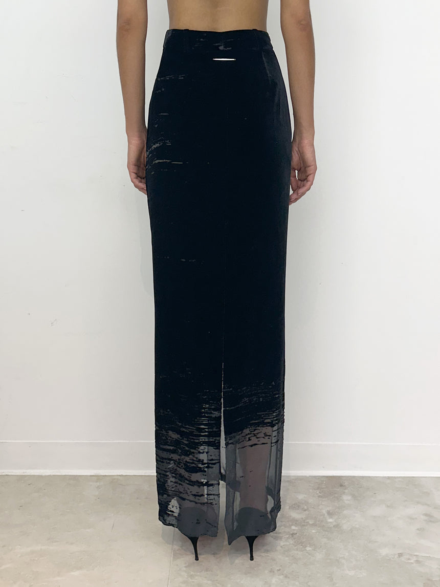 (SS26 PRE-ORDER) GLITCH TAILORED MAXI SKIRT