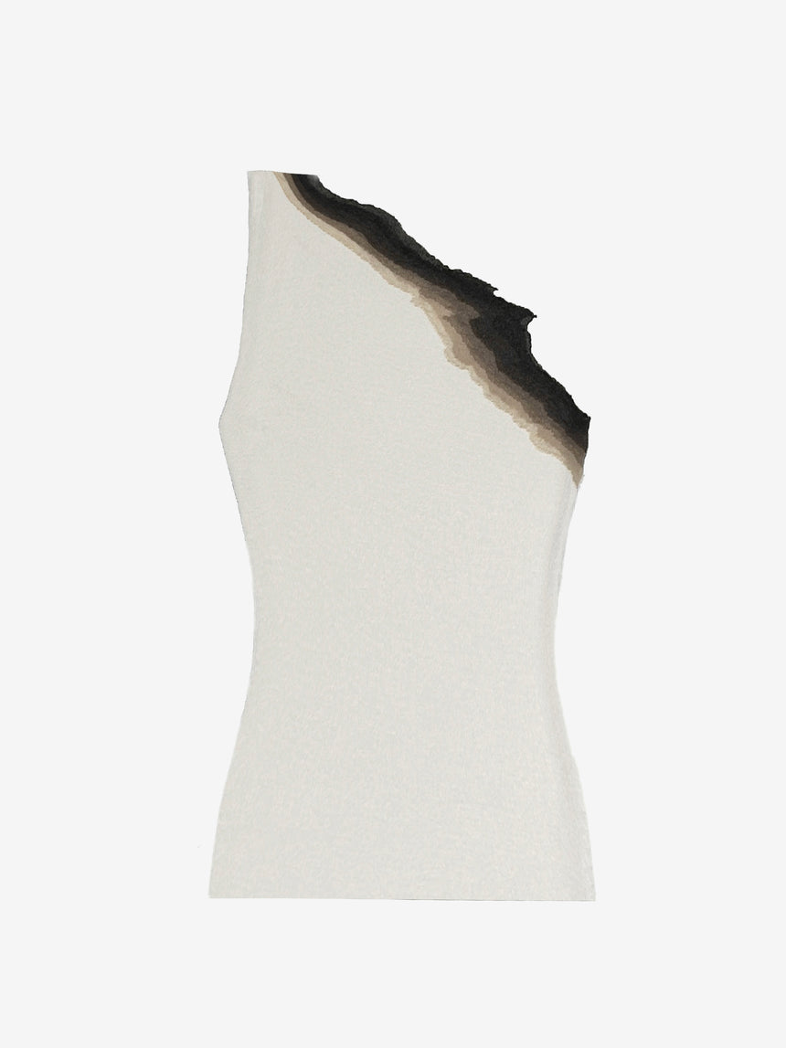 FLAME ONE SHOULDER TOP - IVORY