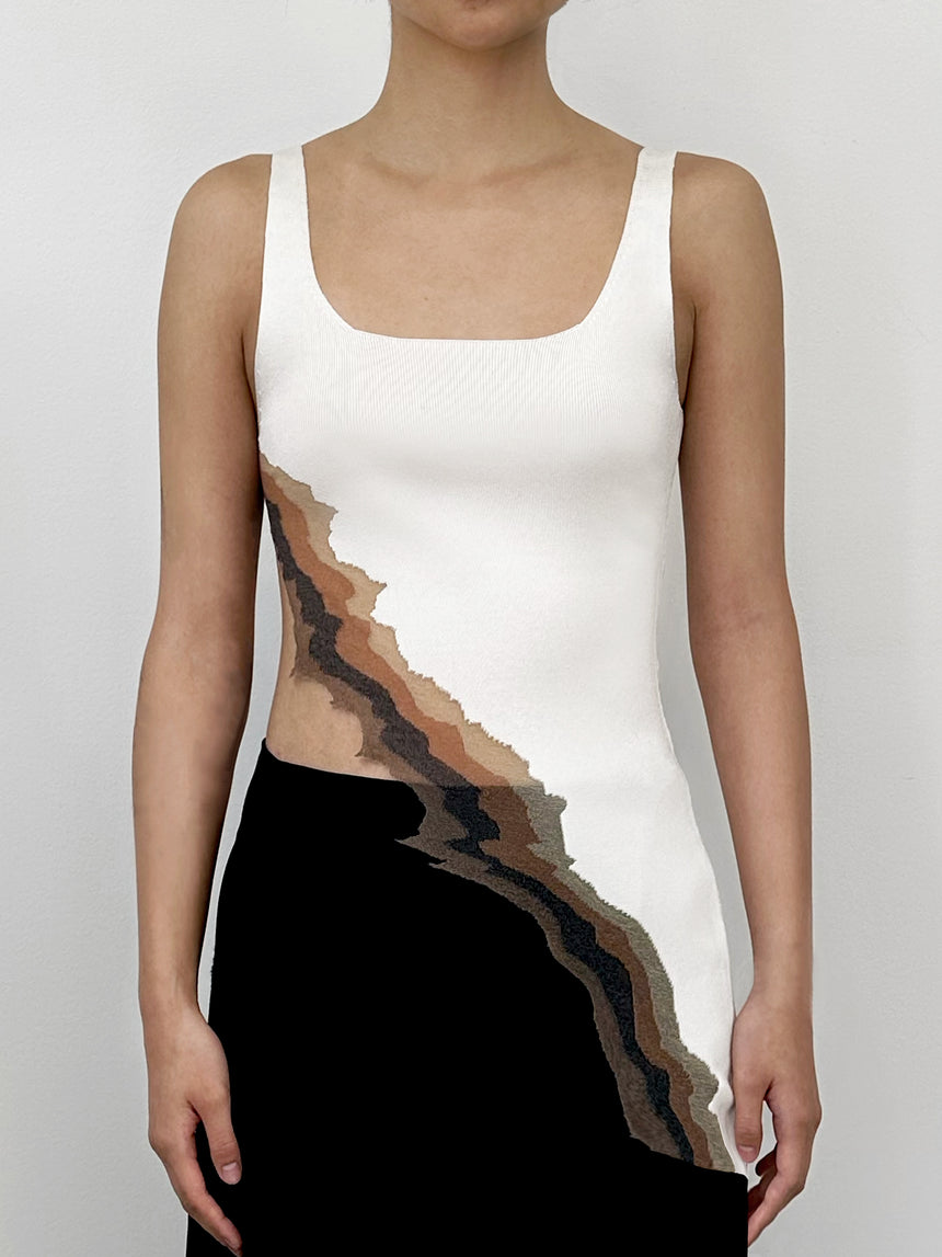 FLAME TANK TOP - IVORY