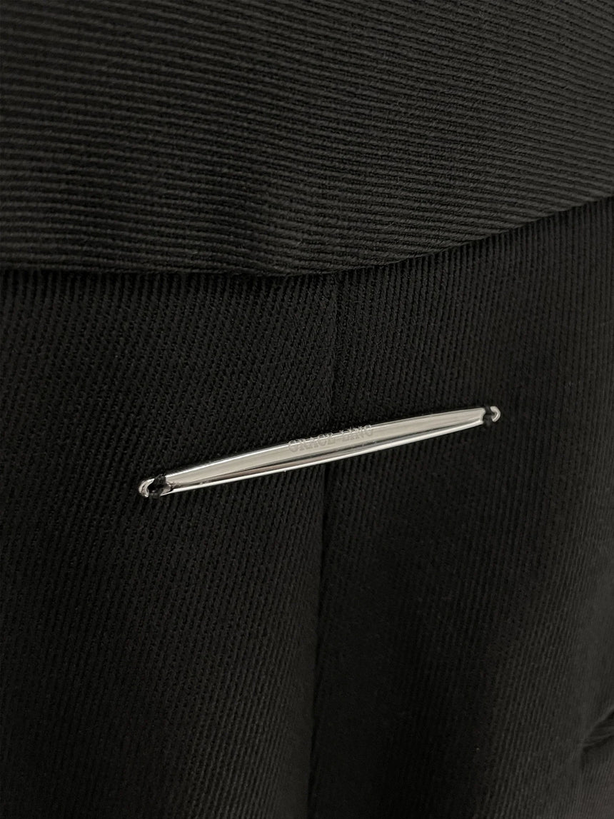 CLAW TAILORED PILLAR SKIRT - BLACK