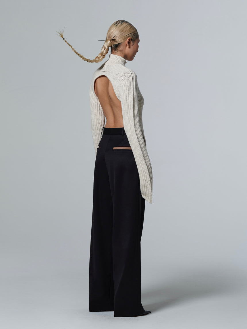 OPEN BACK SWEATER
