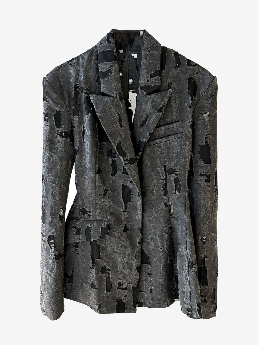 TORN BLAZER - GREY