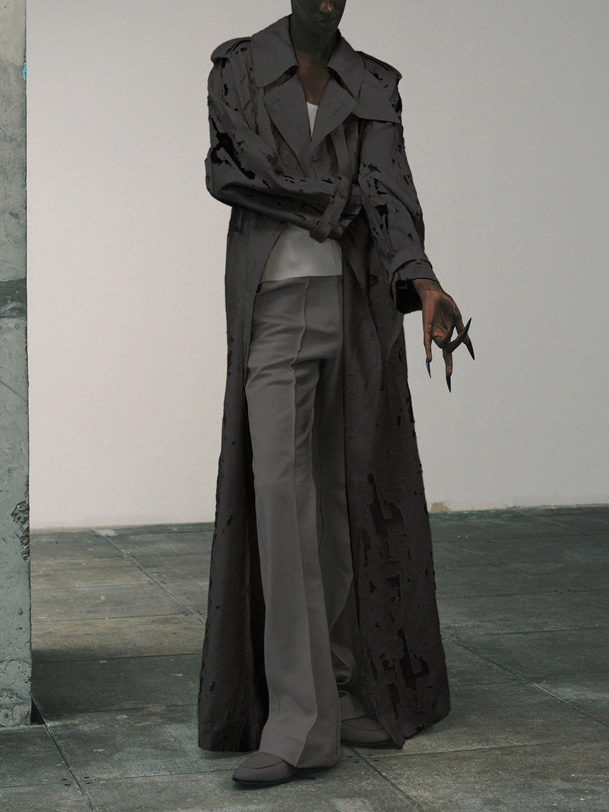 TORN TRENCH - TORN GREY