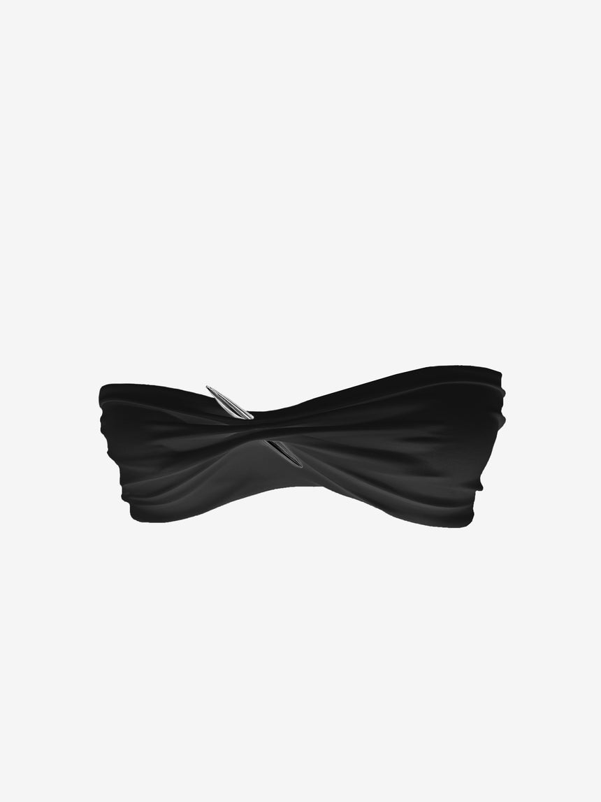 PIERCED DAGGER BRALETTE - BLACK