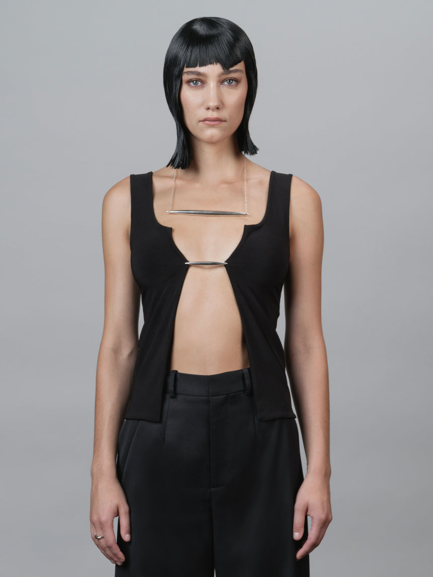 VERTEBRAE TANK TOP - BLACK