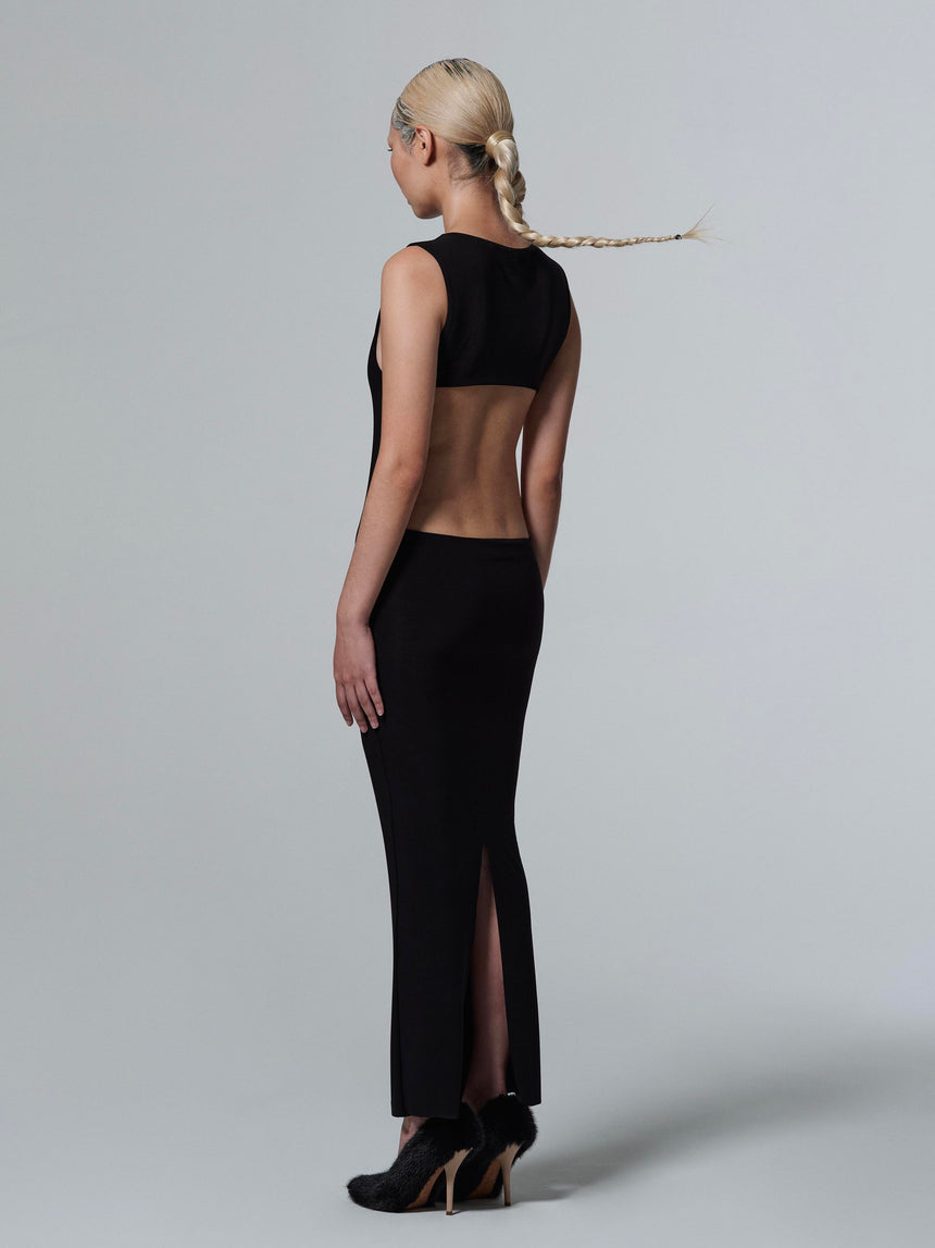 OPEN BACK MAXI DRESS