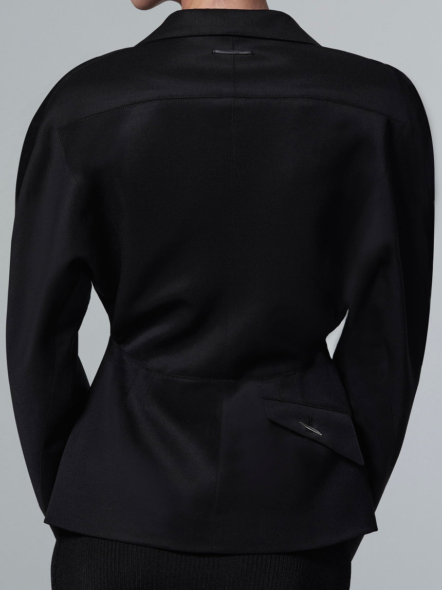 PIERCED VERTEBRAE WOOL BLAZER