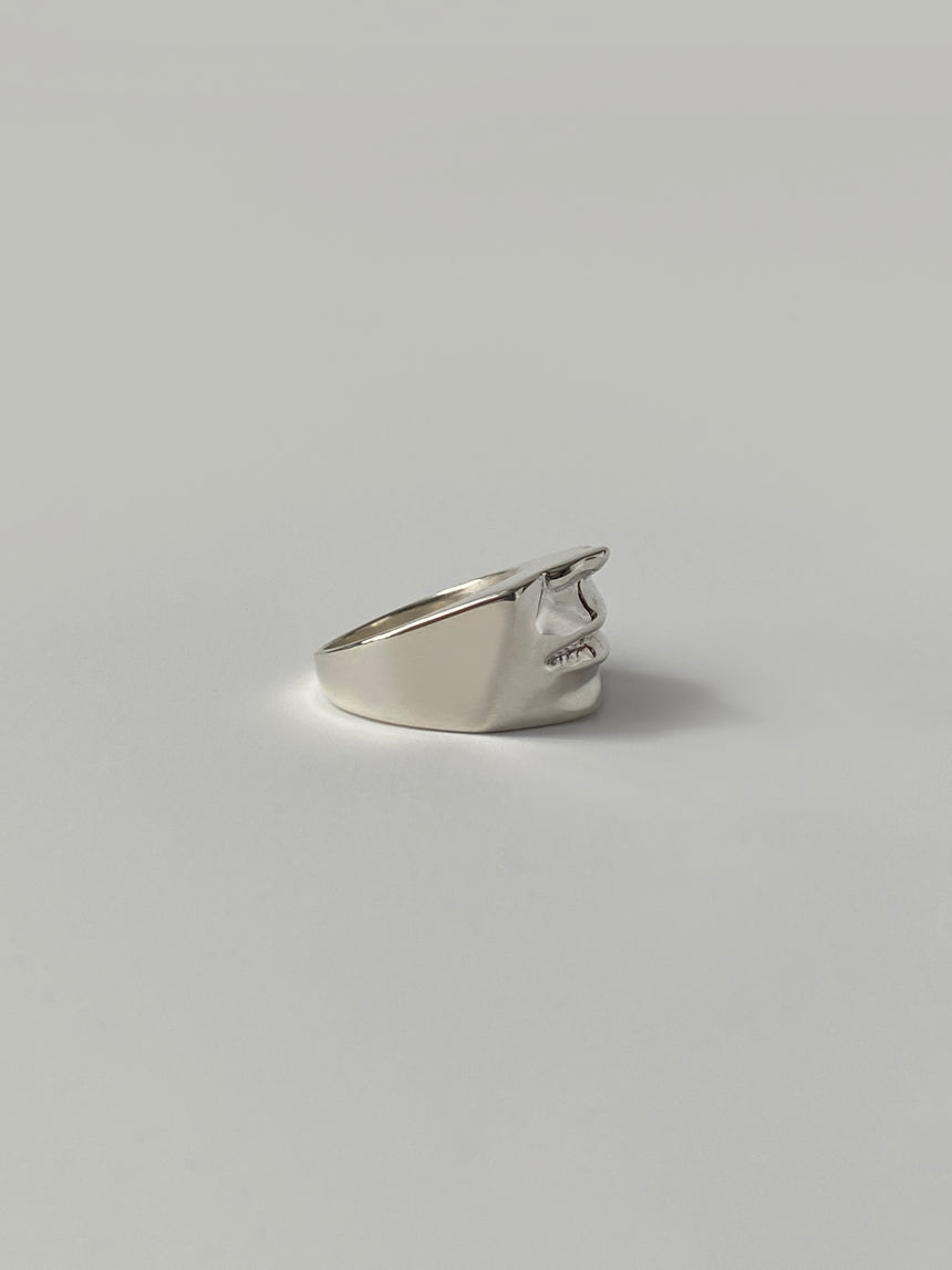 SELF PORTRAIT RING IN SILVER