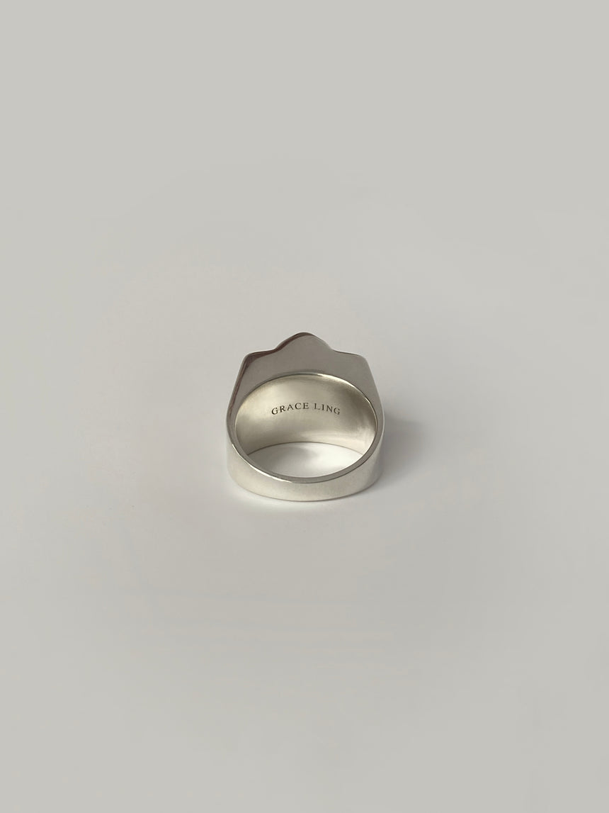 SELF PORTRAIT RING IN SILVER