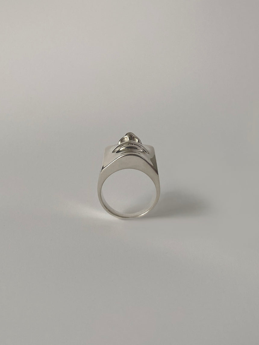 SELF PORTRAIT RING IN SILVER