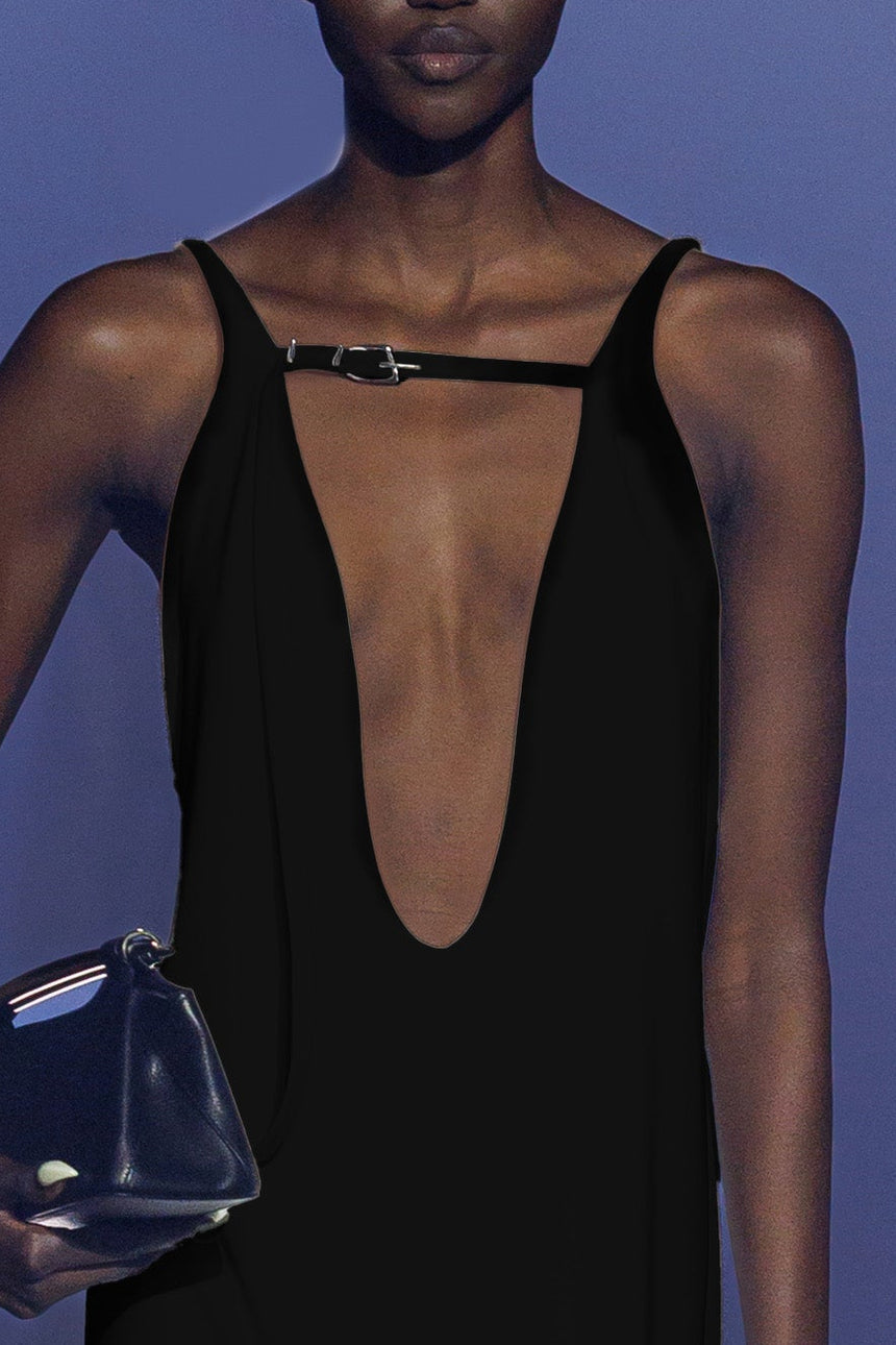 (PRE-ORDER) BELTED TANK TOP - BLACK