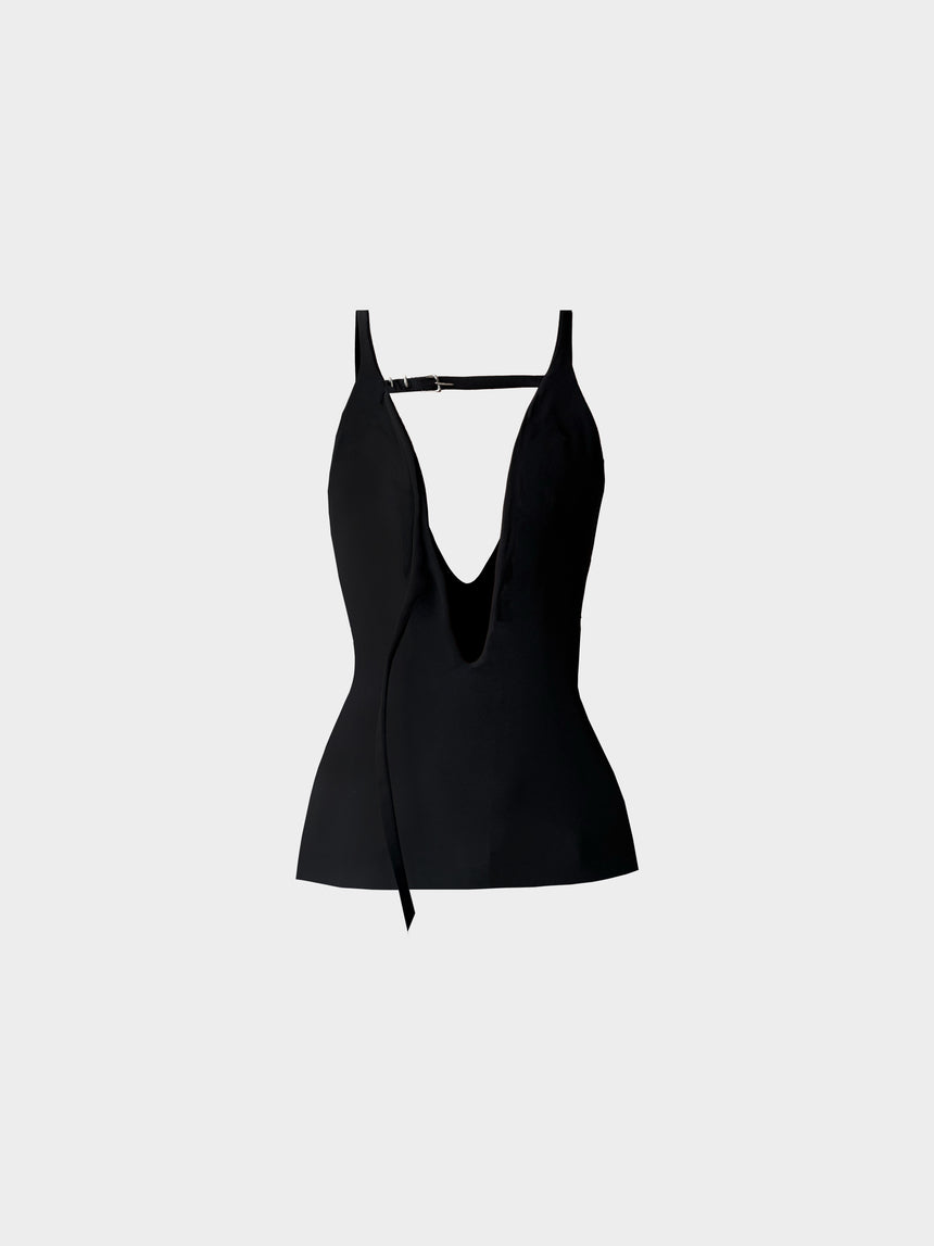 (PRE-ORDER) BELTED TANK TOP - BLACK