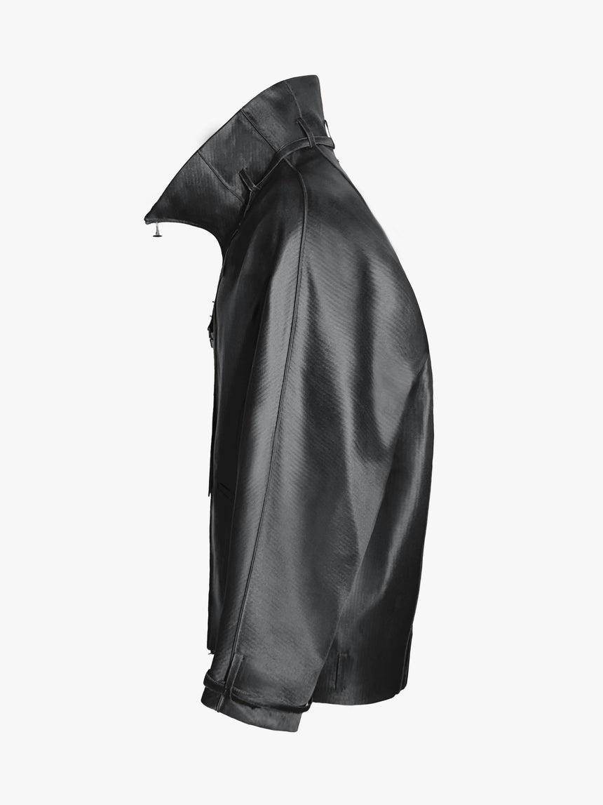 (SS26 PRE-ORDER) BELTED COLLAR COCOON WOOL-SILK COAT