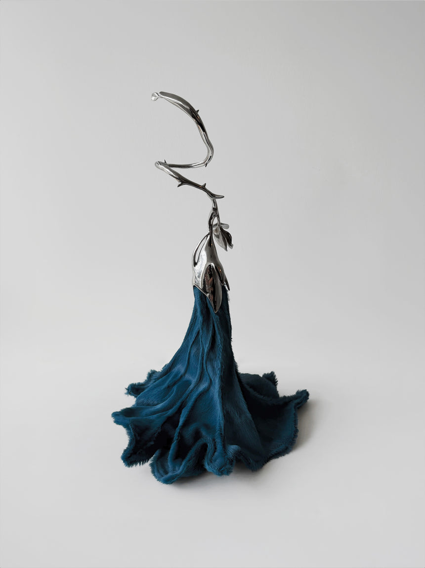 (SS26 PRE-ORDER) POISON TRUMPET FLOWER BAG - BLUE PONYHAIR