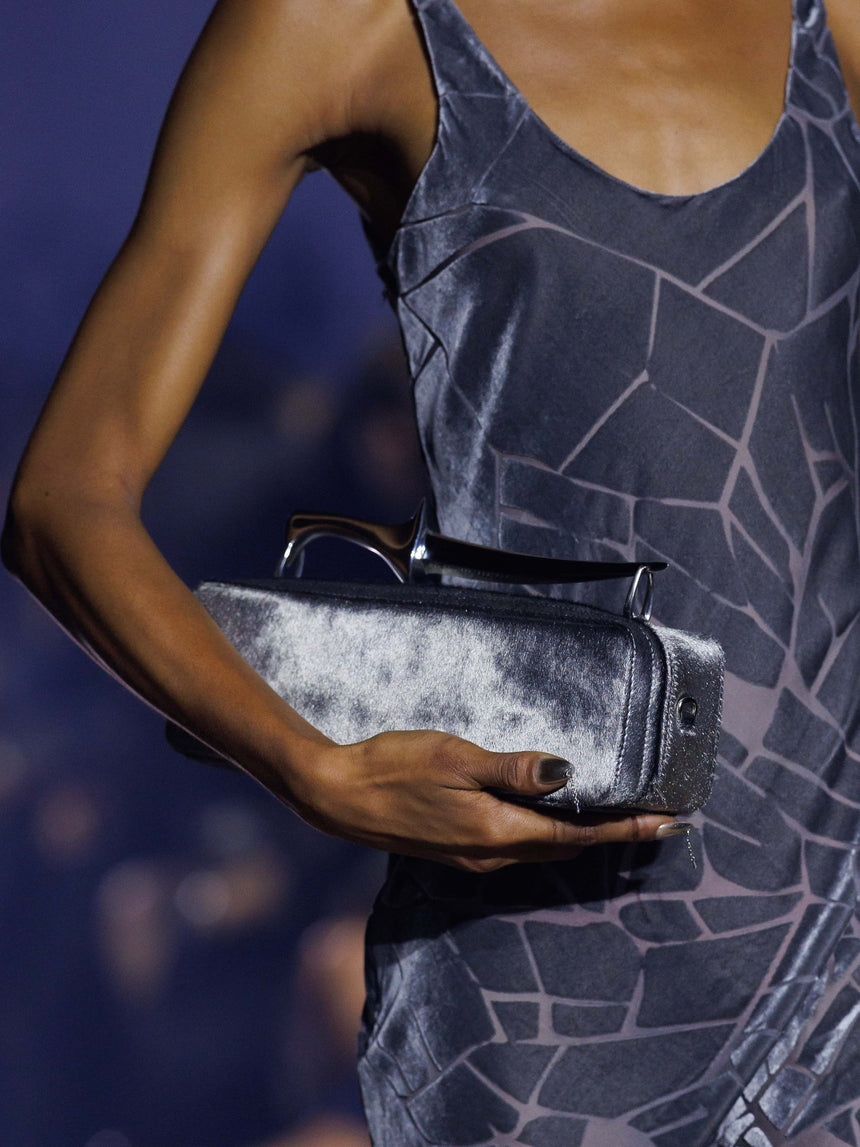 (SS26 PRE-ORDER) KNIFE BAG - SILVER PONYHAIR