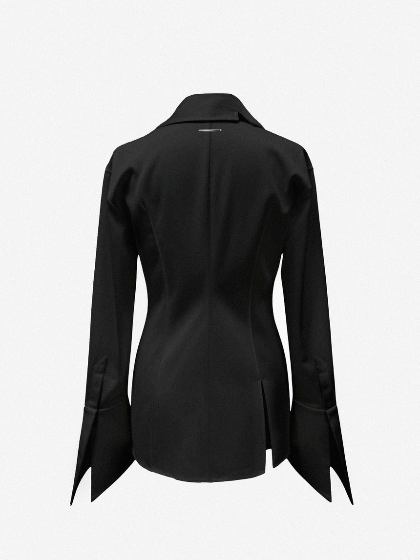 (SS26 PRE-ORDER) KNIFE SHEATH TAILORED SHIRT- BLACK