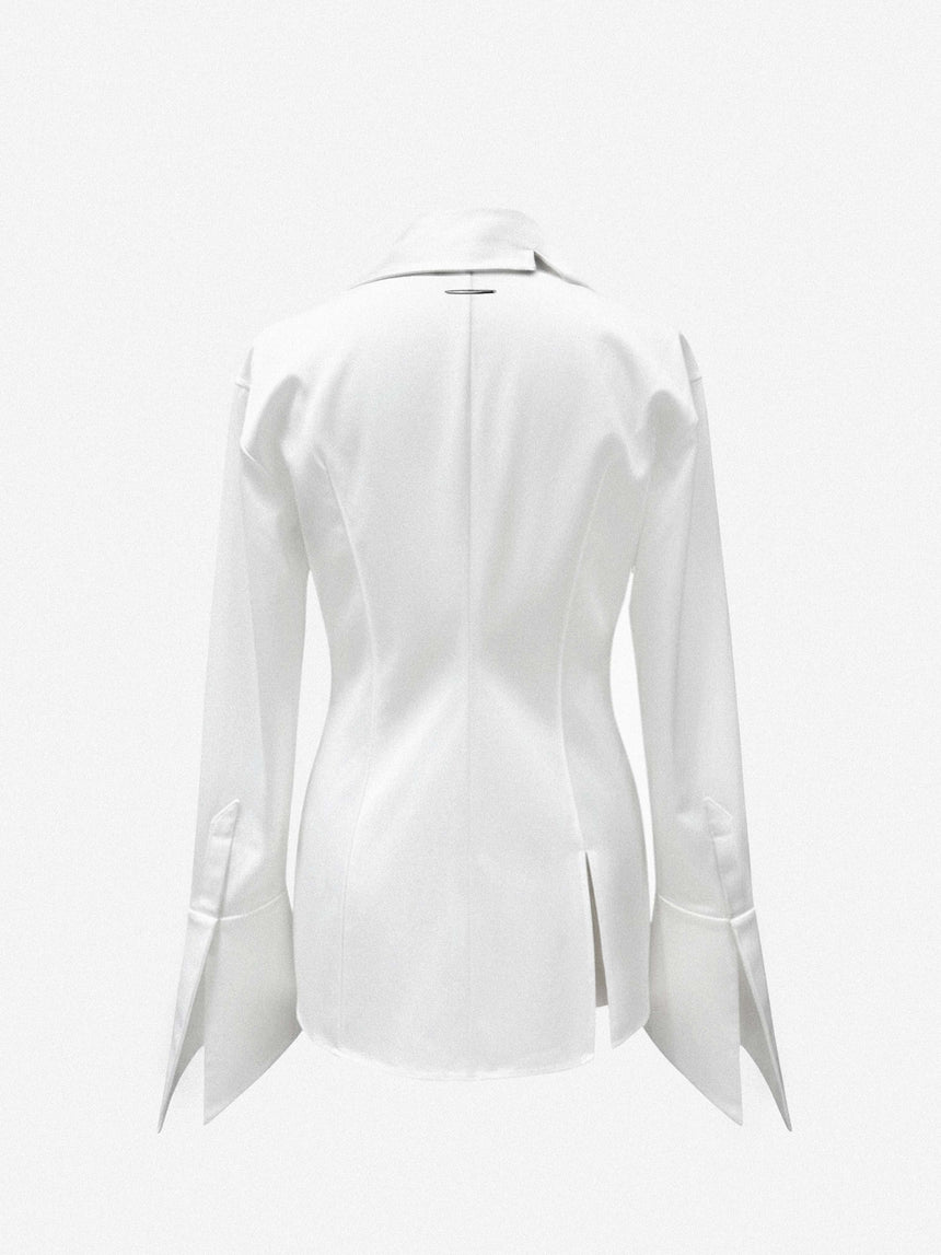 (SS26 PRE-ORDER) KNIFE SHEATH TAILORED SHIRT- WHITE