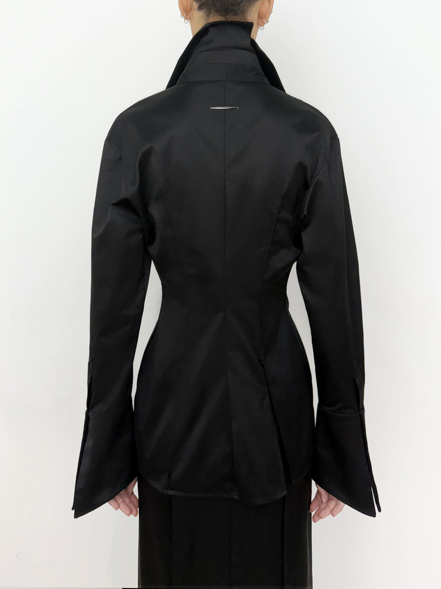 (SS26 PRE-ORDER) KNIFE SHEATH TAILORED SHIRT- BLACK