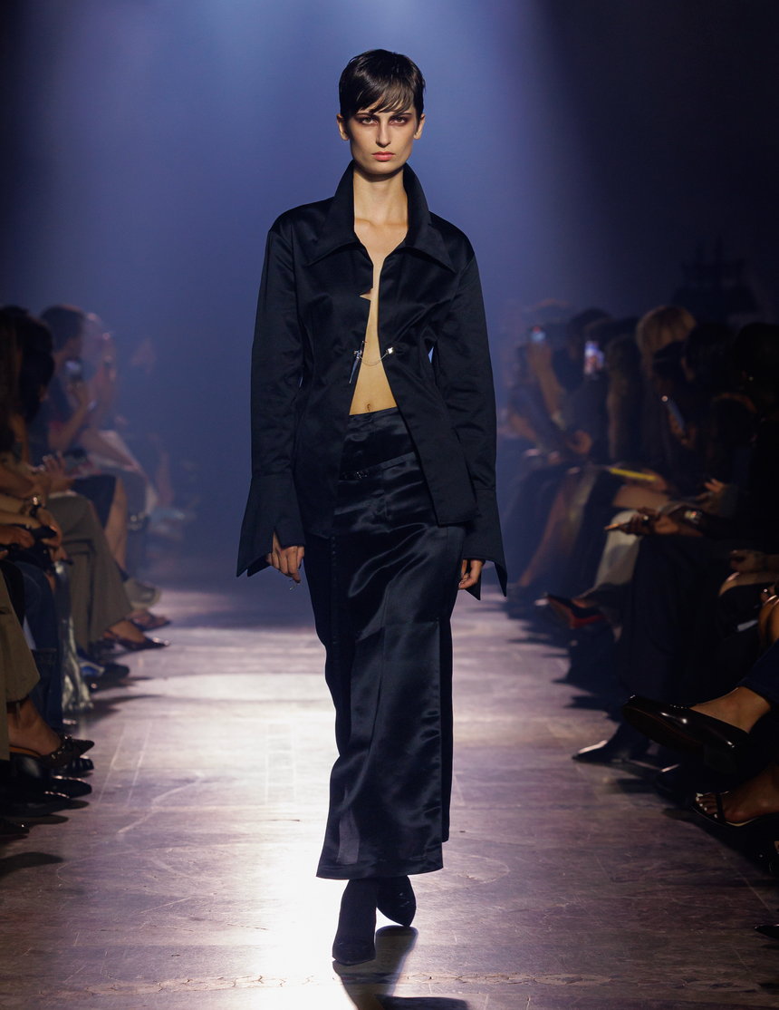 (SS26 PRE-ORDER) KNIFE SHEATH TAILORED SHIRT- BLACK