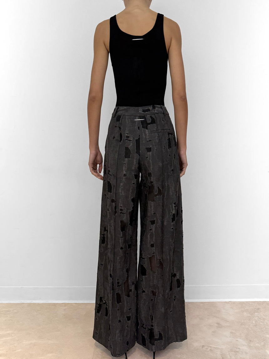 TORN TROUSERS - DARK GREY