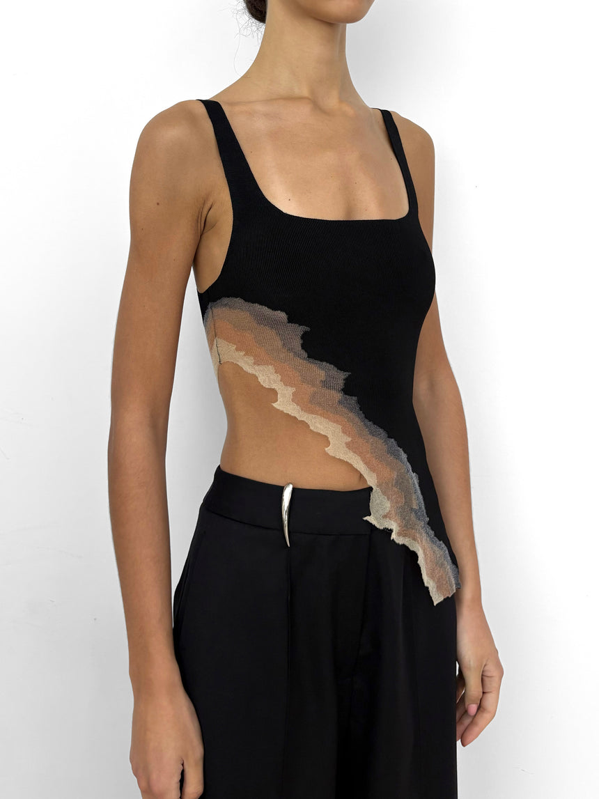 FLAME TANK TOP - BLACK