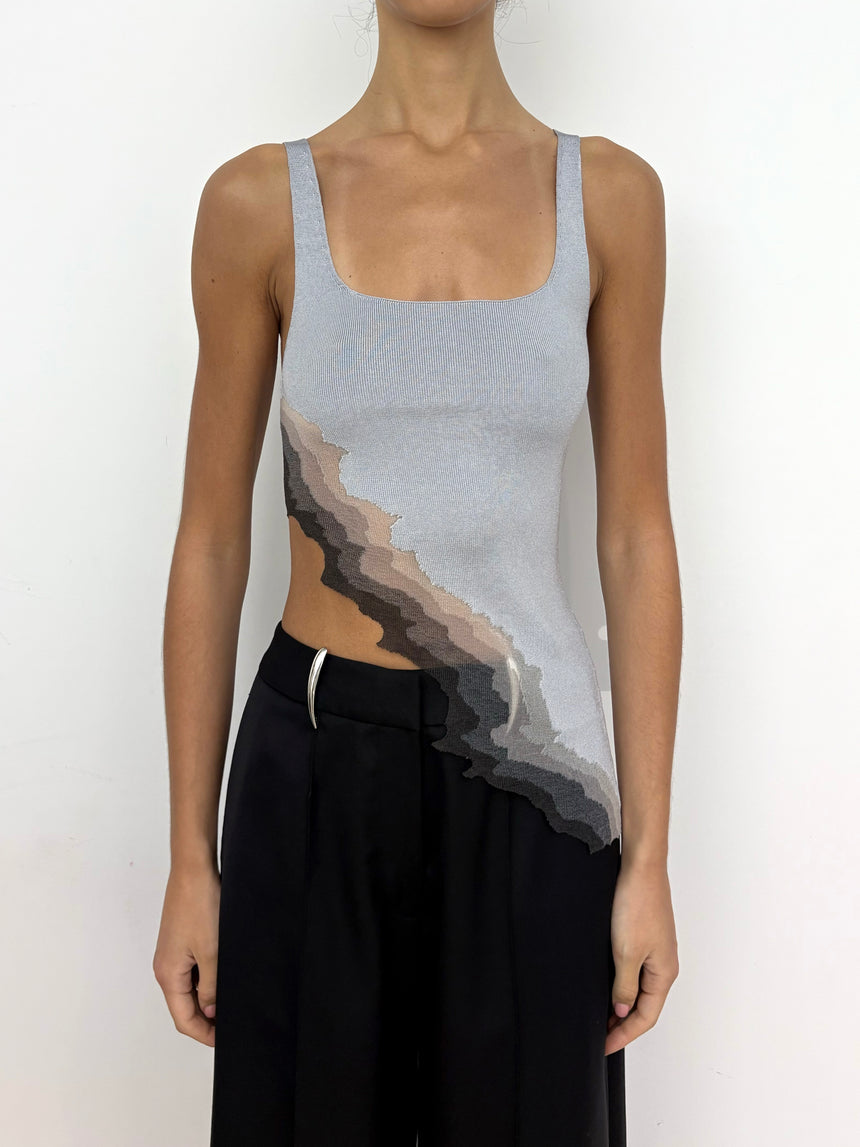 FLAME TANK TOP - ASH BURNT