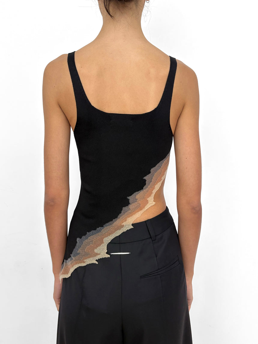 FLAME TANK TOP - BLACK